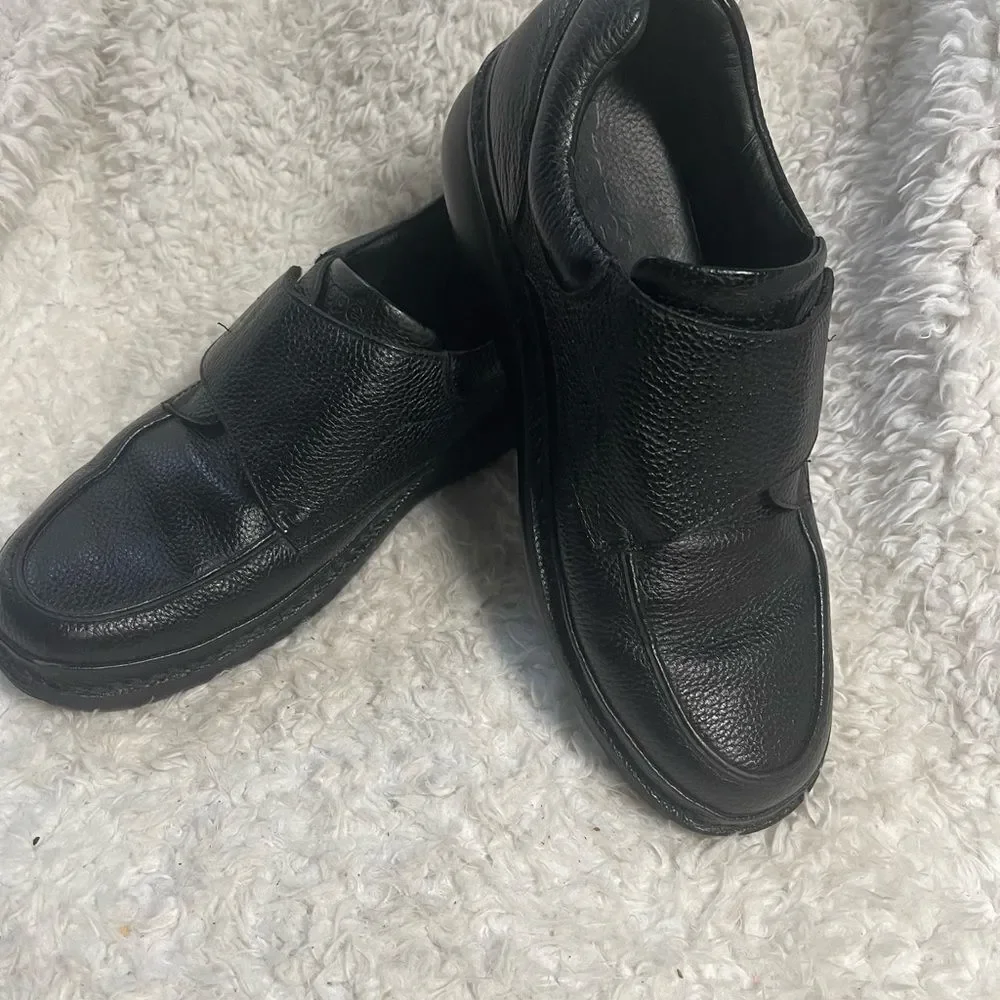 Propet Scandia Strap Black Grain Leather Men’s loafers SZ14